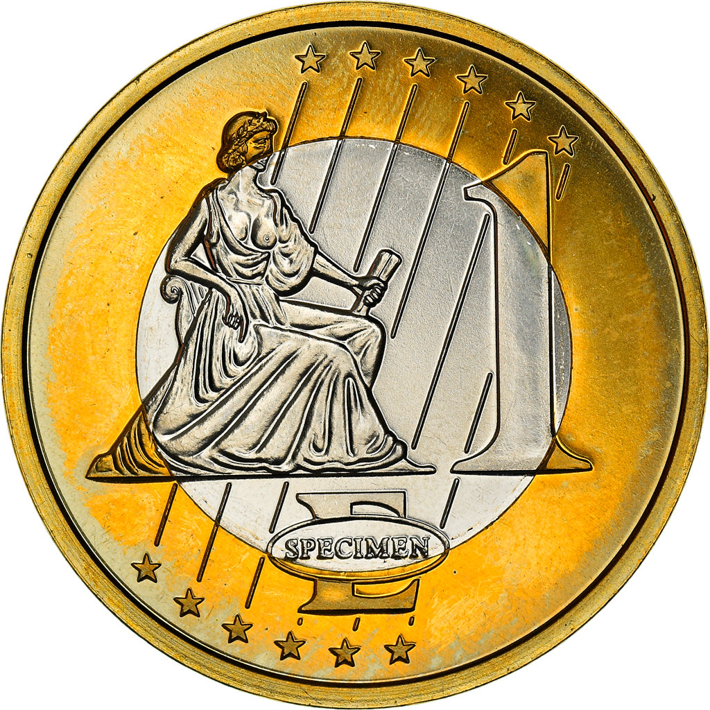 Cyprus, 1 Euro, Mouflon, 2003, ESSAI, MS(64), Bi-Metallic