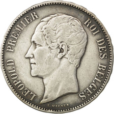 BELGIUM, 5 Francs, 1853, KM #2.1, VF(30-35), Silver, 37, 24.64