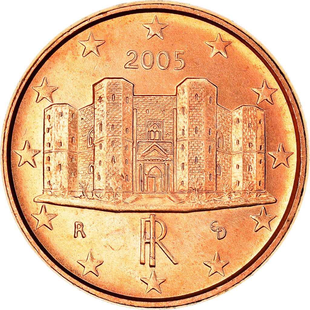 Italy, 1 Cent, The Castel del Monte, 2005, MS(64), Copper Plated Steel