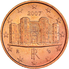Italy, 1 Cent, The Castel del Monte, 2007, MS(64), Copper Plated Steel