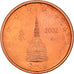 Italy, 2 Euro Cent, The Mole Antonelliana, 2007, MS(64), Copper Plated Steel