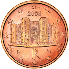 Italy, 1 Cent, The Castel del Monte, 2002, MS(64), Copper Plated Steel