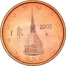 Italien, 2 Euro Cent, The Mole Antonelliana, 2002, UNZ+, Copper Plated Steel