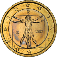 Italy, 1 Euro, Vitruvian Man, 2002, MS(64), Bi-Metallic