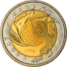 Italy, 2 Euro, World Food Programme, 2004, MS(64), Bi-Metallic