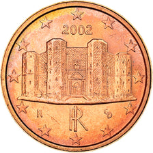 Italy, 1 Cent, The Castel del Monte, 2002, MS(64), Copper Plated Steel