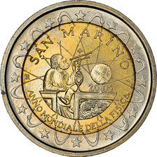 San Marino, 2 Euro, International Year of Physics, 2005, SPL+, Bi-Metallic