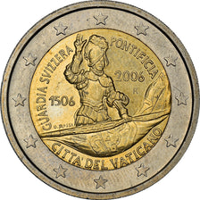 Vatican, 2 Euro, 500th Anniversary of the Swiss Guard, 2006, MS(64), Bi-Metallic
