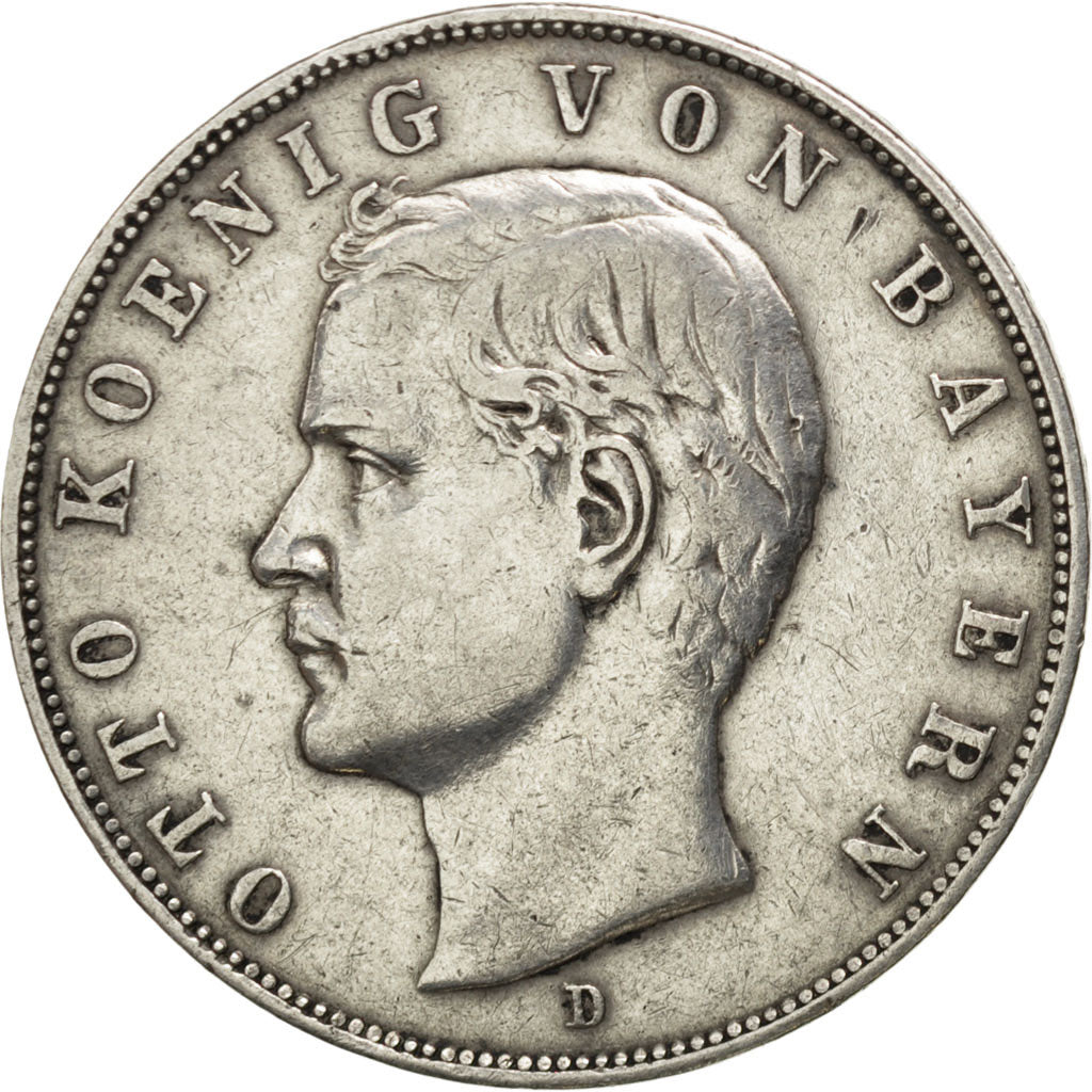 German States, 3 Mark, 1912, Munich, KM #996, VF(30-35), Silver, 33, 16.62
