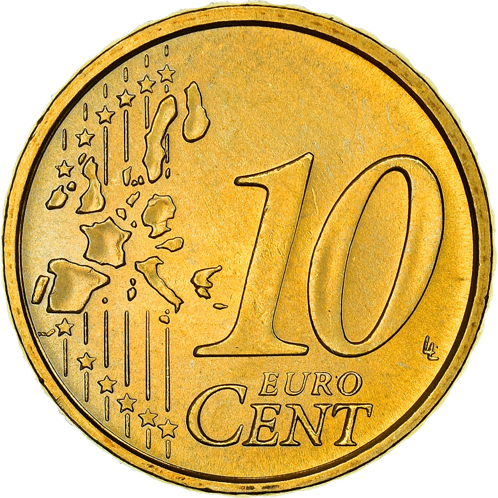 Italie, 10 Euro Cent, Birth of Venus, 2006, SPL+, Or nordique