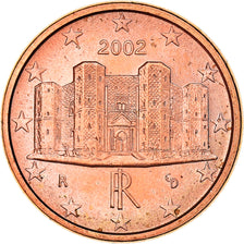 Italië, 1 Cent, The Castel del Monte, 2002, UNC, Copper Plated Steel