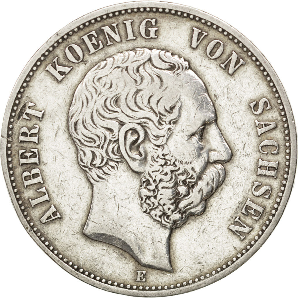 German States, 5 Mark, 1894, Muldenhütten, KM #1246, EF(40-45), Silver, 38,...