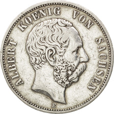 German States, 5 Mark, 1894, Muldenhütten, KM #1246, EF(40-45), Silver, 38,...