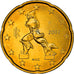 Italy, 20 Euro Cent, Boccioni's sculpture, 2002, MS(64), Nordic gold
