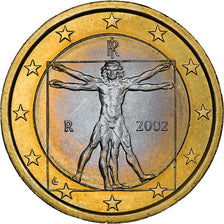 Italy, 1 Euro, Vitruvian Man, 2002, MS(64), Bi-Metallic