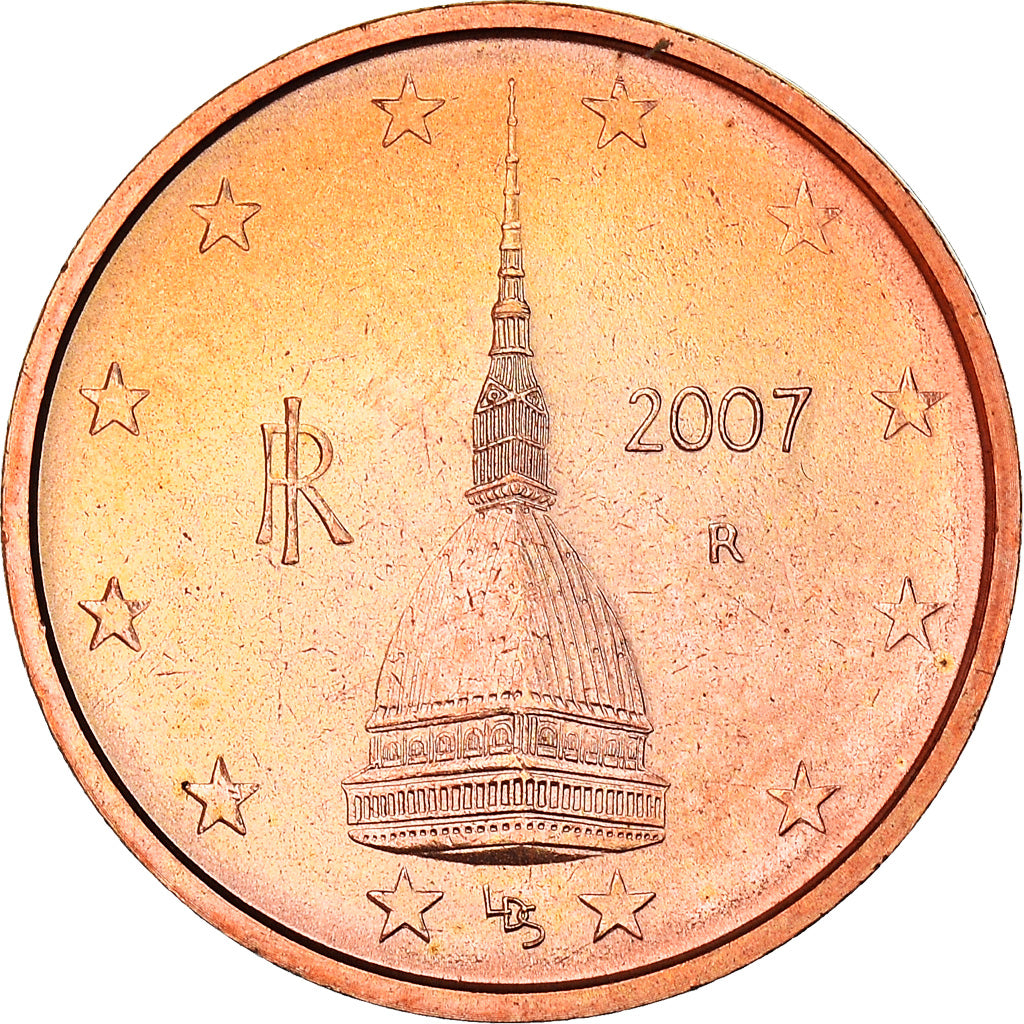 Italie, 2 Euro Cent, The Castel del Monte, 2007, SPL+, Copper Plated Steel