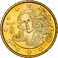 Italy, 10 Euro Cent, Birth of Venus, 2007, MS(64), Nordic gold