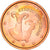 Cipro, 2 Euro Cent, Two mouflons, 2008, SPL+, Acciaio placcato rame