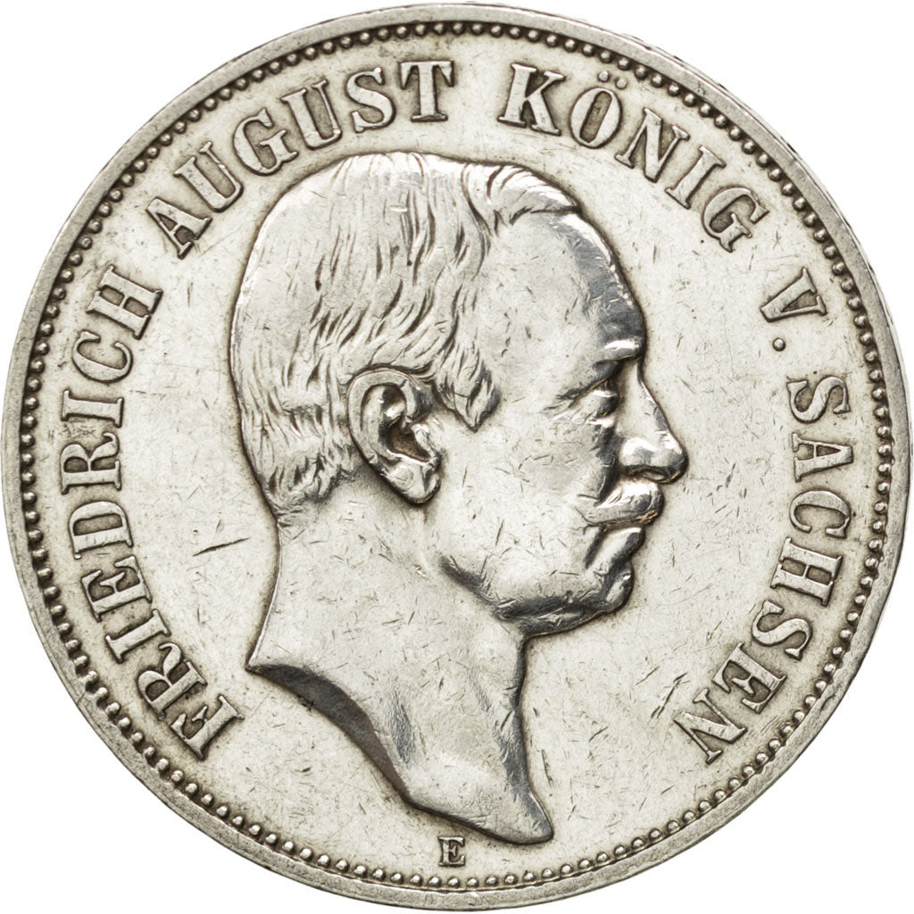 German States, 5 Mark, 1907, Muldenhütten, KM #1266, EF(40-45), Silver, 38,...