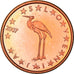 Slovenia, 1 Cent, A stork, 2007, SPL+, Acciaio placcato rame