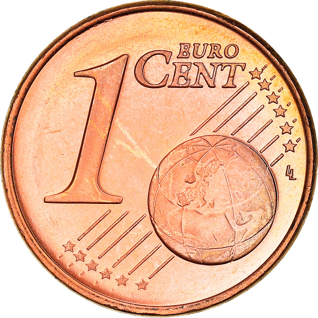 Slovenia, 1 Cent, A stork, 2007, SPL+, Acciaio placcato rame