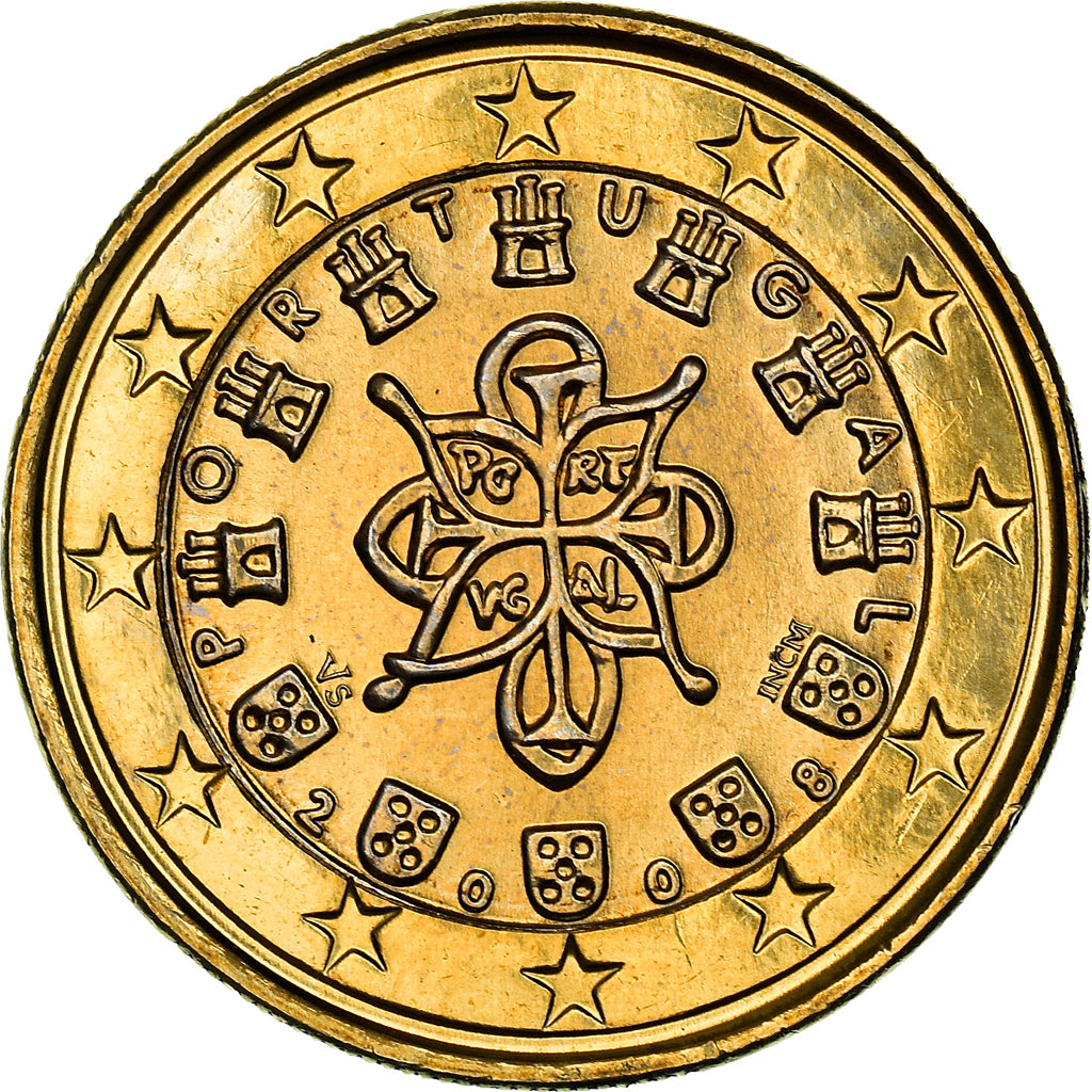 Portugal, 1 Euro, The 3rd royal seal of 1144, 2008, MS(64), Bi-Metallic