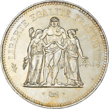 Moeda, França, Hercule, 50 Francs, 1978, Paris, Hercule, MS(64), Prata