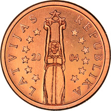 Latvia, Euro Cent, Essai, 2004, unofficial private coin, MS(64), Copper Plated