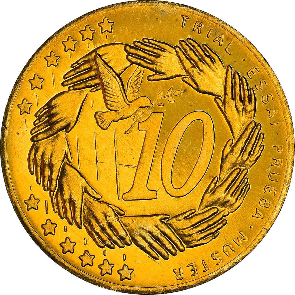 Latvia, 10 Euro Cent, Essai, 2004, unofficial private coin, MS(64), Nordic gold