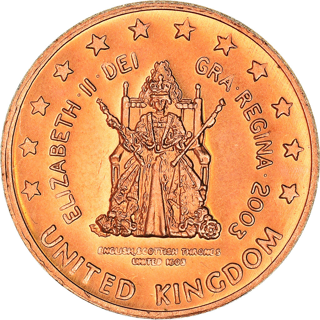United Kingdom, 2 Euro Cent, Essai, 2003, unofficial private coin, MS(64)