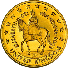 Royaume-Uni, 10 Euro Cent, Essai, 2003, unofficial private coin, SPL+, Or