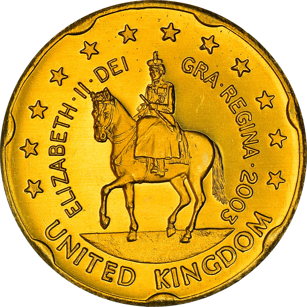United Kingdom, 20 Euro Cent, Essai, 2003, unofficial private coin, MS(64)