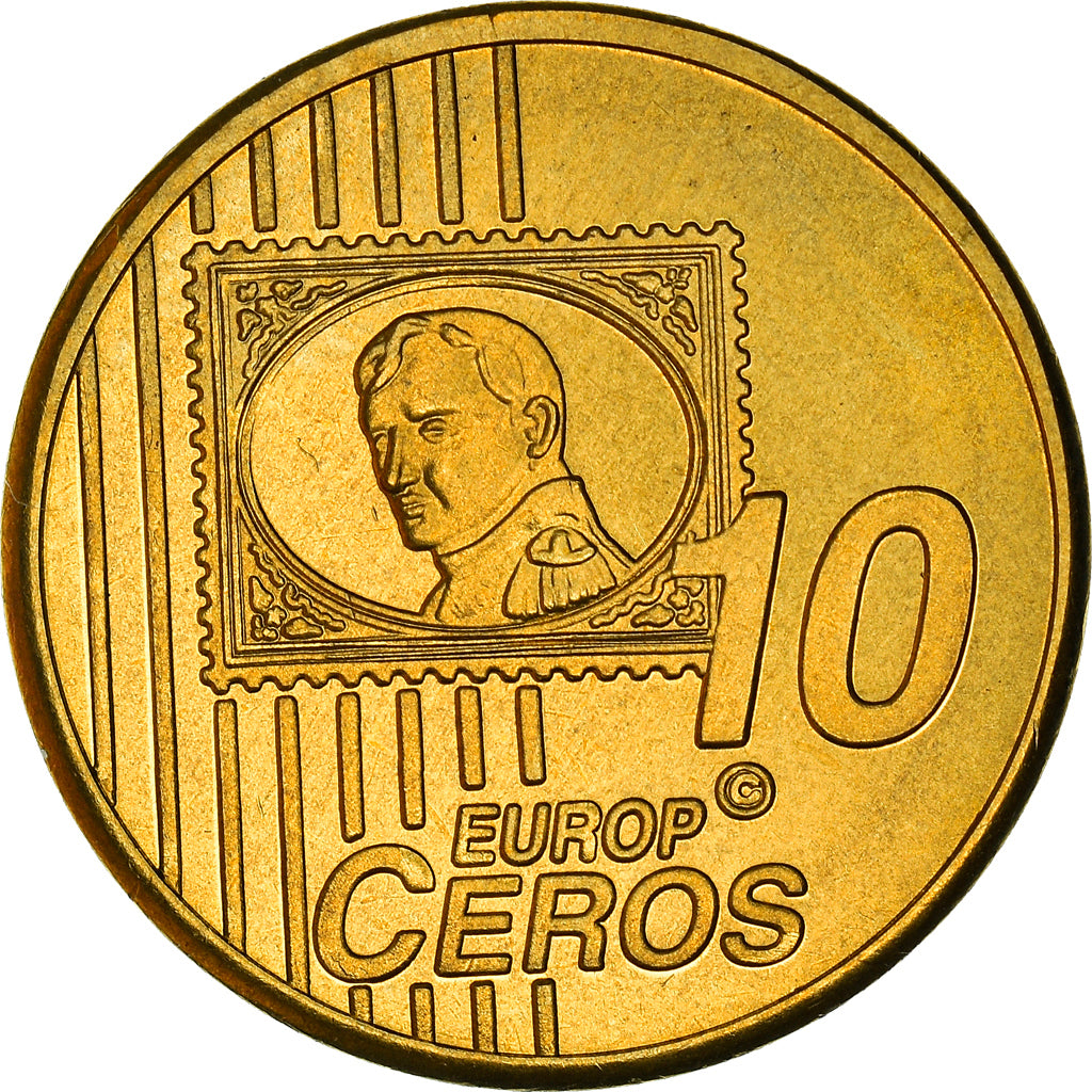 Liechtenstein, 10 Euro Cent, Essai, 2004, Fantasy Euro, SPL+, Or nordique