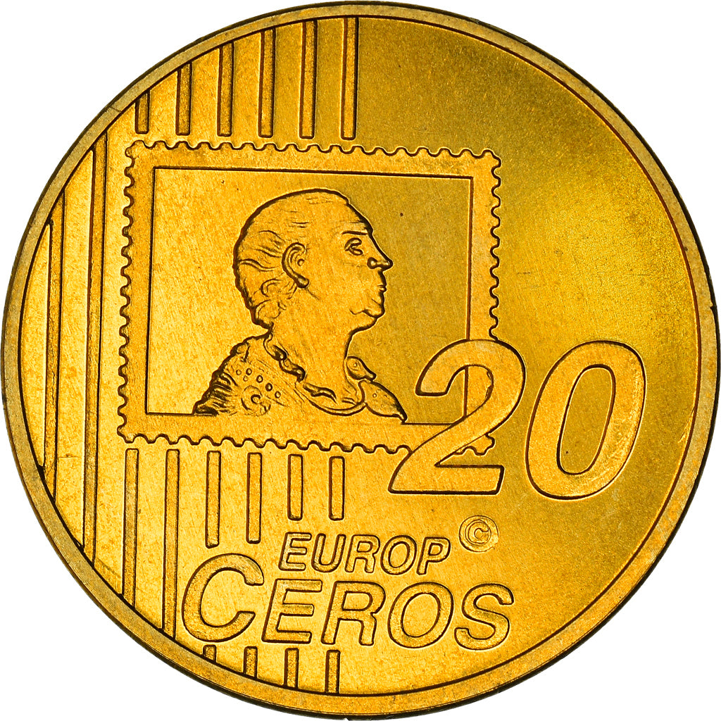 Liechtenstein, 20 Euro Cent, Essai, 2004, Fantasy Euro, MS(64), Nordic gold