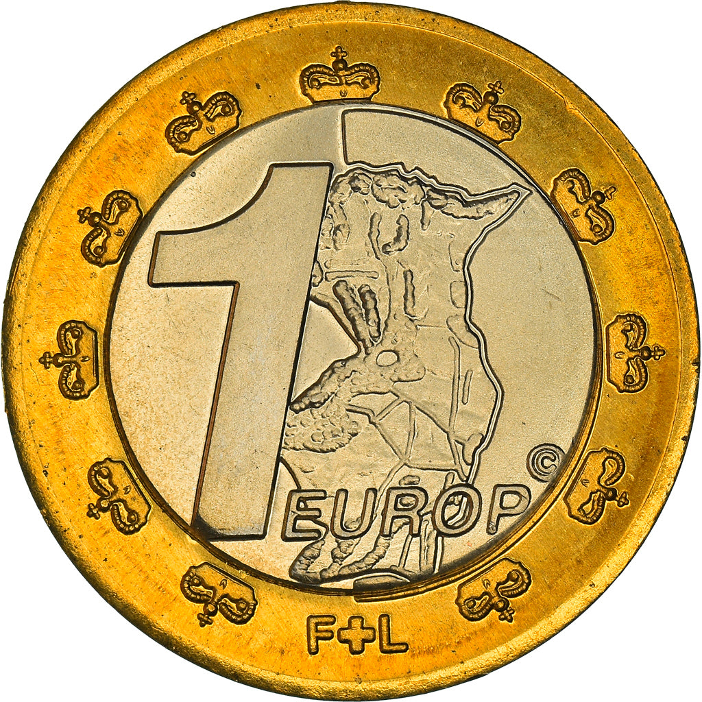 Liechtenstein, Euro, Essai, 2004, Fantasy Euro, UNZ+, Bi-Metallic