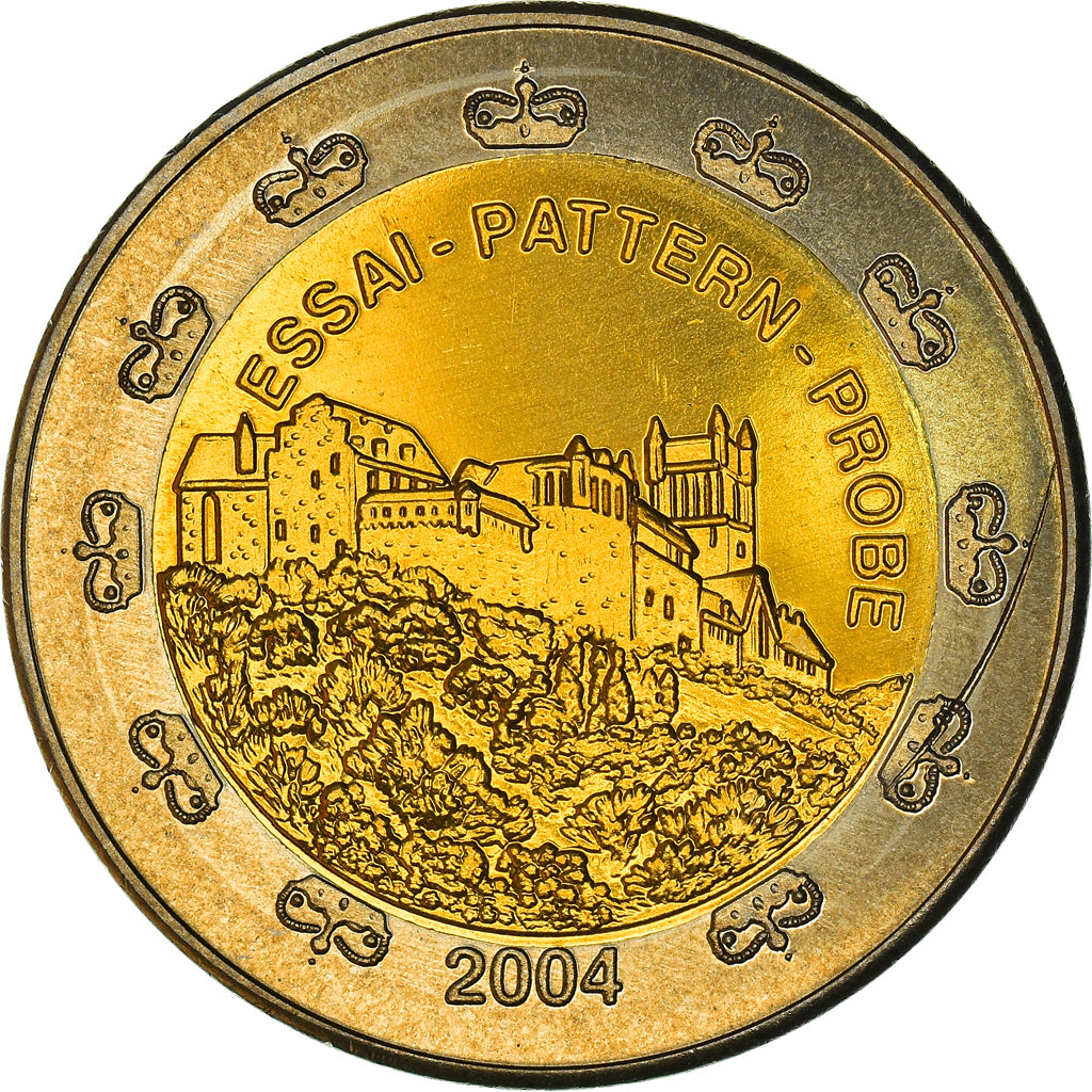 Liechtenstein, 2 Euro, Essai, 2004, Fantasy Euro, MS(64), Bi-Metallic