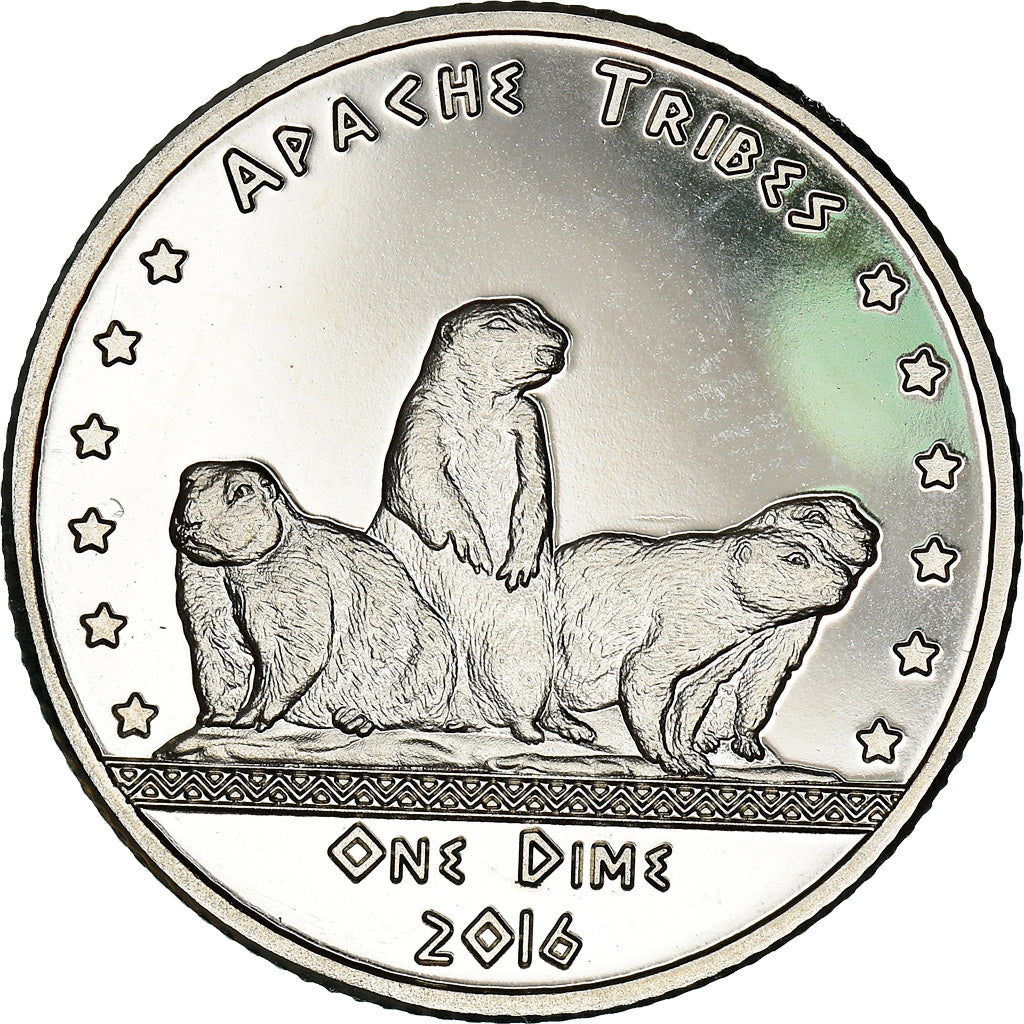 Monnaie, États-Unis, Dime, 2016, Apache, SPL+, Copper-nickel