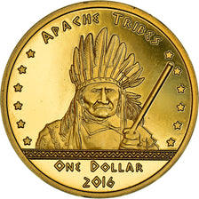 Munten, Verenigde Staten, Dollar, 2016, Apache, UNC, Nordic gold