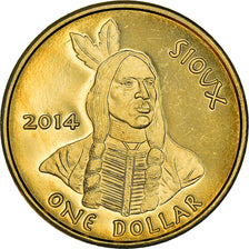 Coin, United States, 1 Dollar, 2014, Sioux, MS(64), Nordic gold