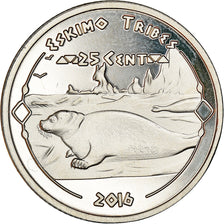 Monnaie, États-Unis, 25 Cents, 2016, Eskimo, SPL+, Copper-nickel