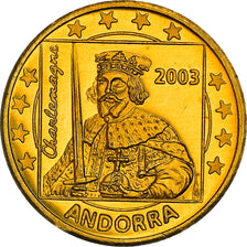 Andorra, 10 Euro Cent, 2003, Fantasy Euro, SPL+, Or nordique