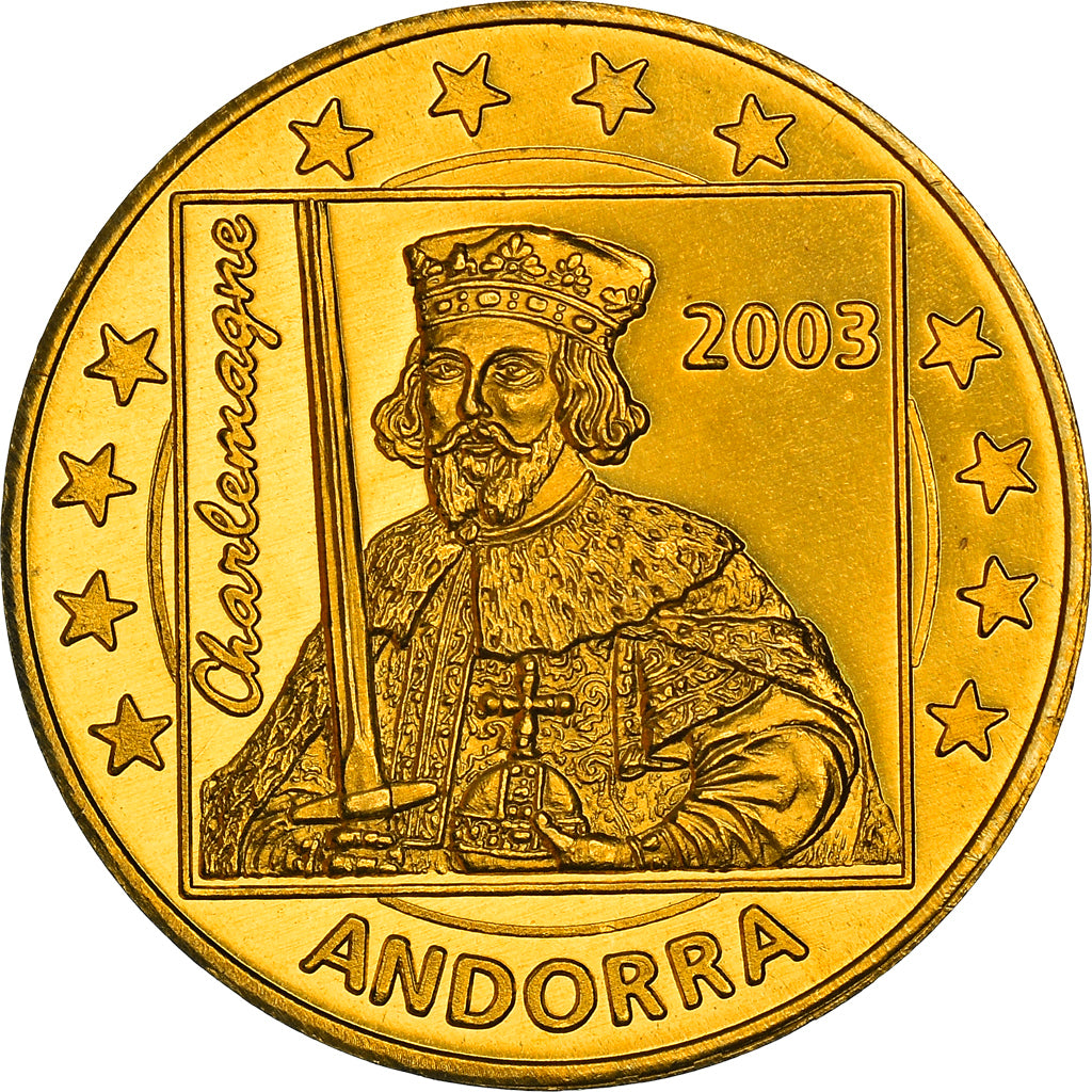 Andorra, 50 Euro Cent, 2003, Fantasy Euro, MS(64), Nordic gold