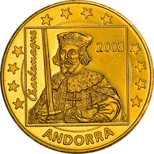 Andorra, 50 Euro Cent, 2003, Fantasy Euro, MS(64), Nordic gold