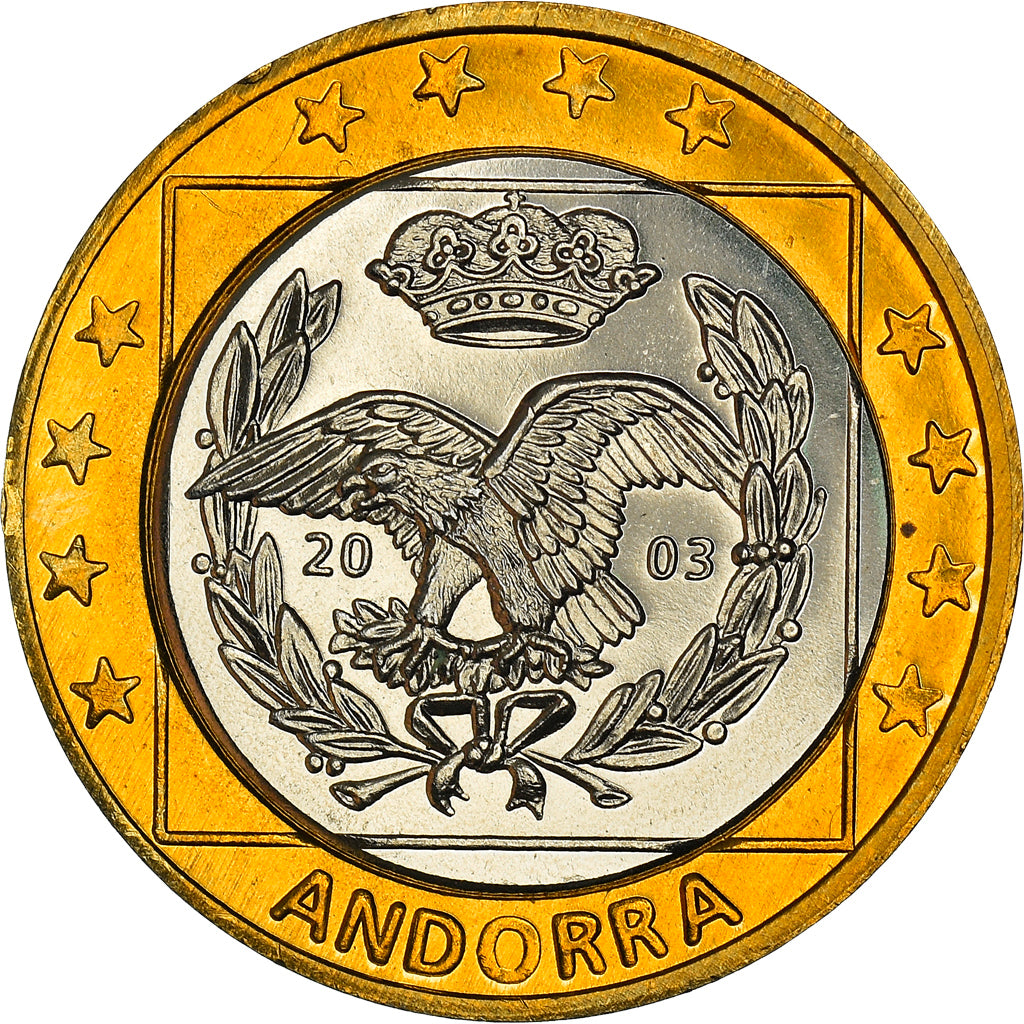 Andorra, 1 Euro, 2003, Fantasy Euro, MS(64), Bi-Metallic