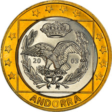 Andorra, 1 Euro, 2003, Fantasy Euro, MS(64), Bi-Metallic