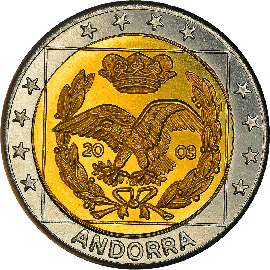 Andorra, 2 Euro, 2003, Fantasy Euro, MS(64), Bi-Metallic