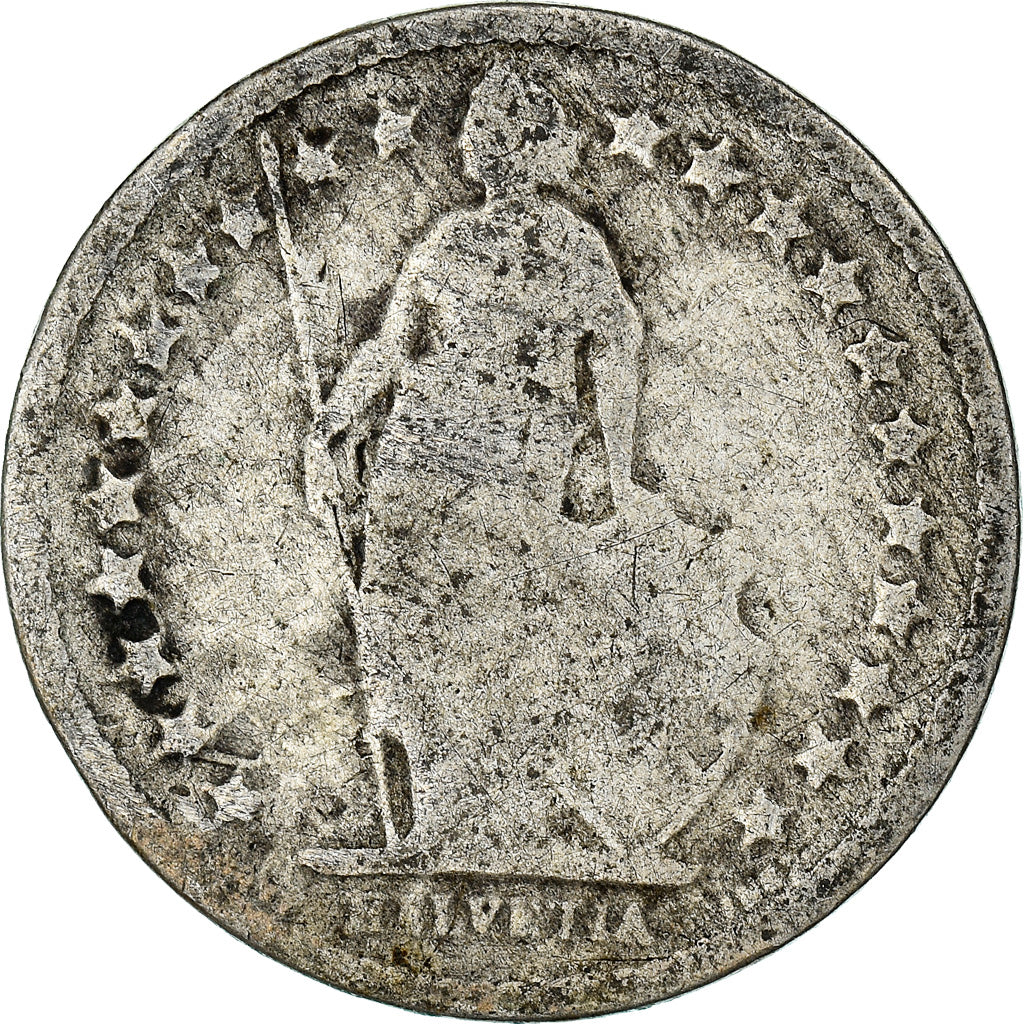 Coin, Switzerland, 1/2 Franc, 1881, Bern, VF(20-25), Silver, KM:23