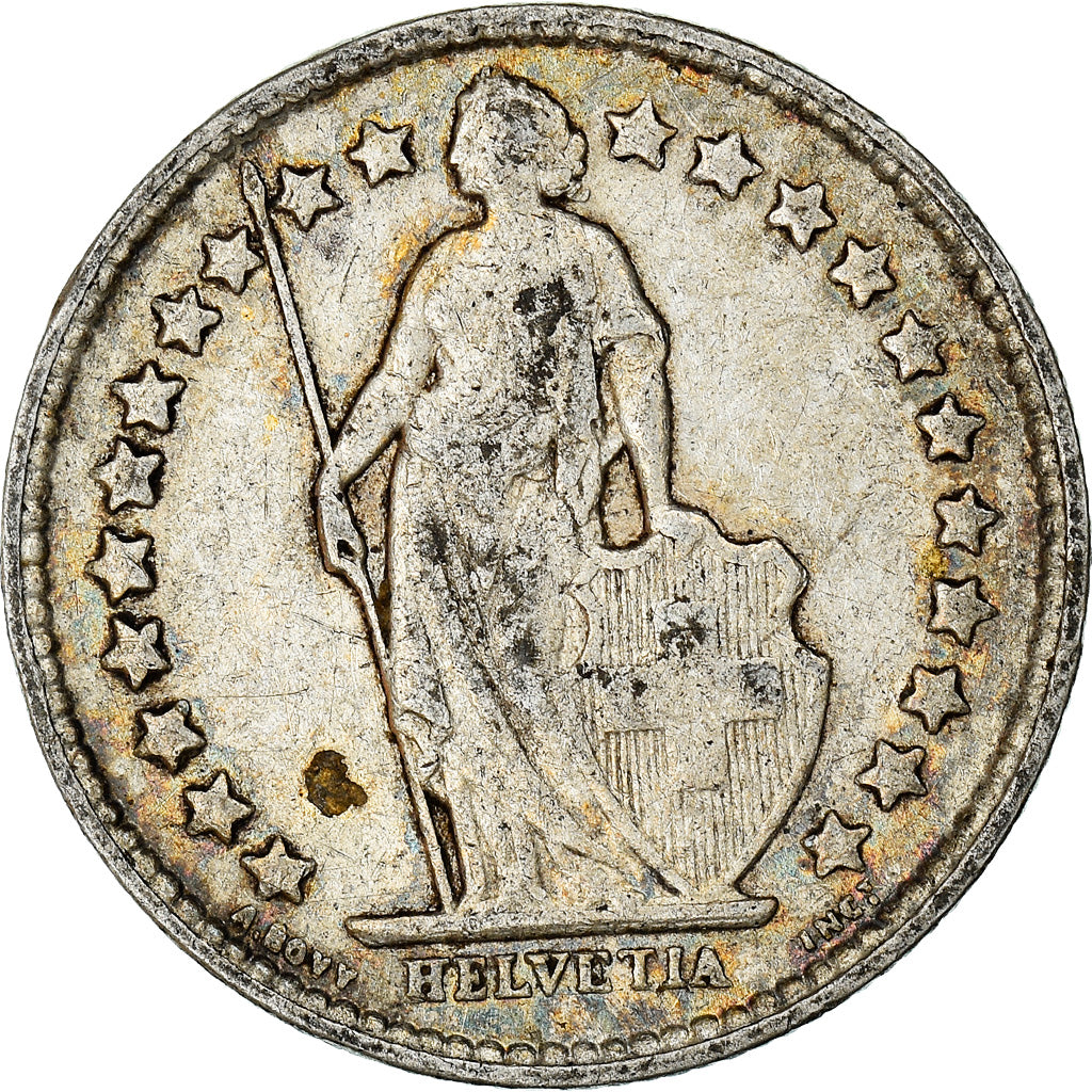 Coin, Switzerland, 1/2 Franc, 1907, Bern, VF(30-35), Silver, KM:23