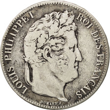 Louis-Philippe I, 5 Francs tête laurée, 1837 BB, Strasbourg, Gadoury 678