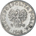 Monnaie, Pologne, Grosz, 1949, TTB+, Aluminium, KM:39